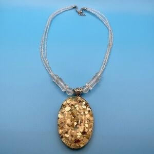 Seed Bead Sea Shell Orgone Pendant Necklace